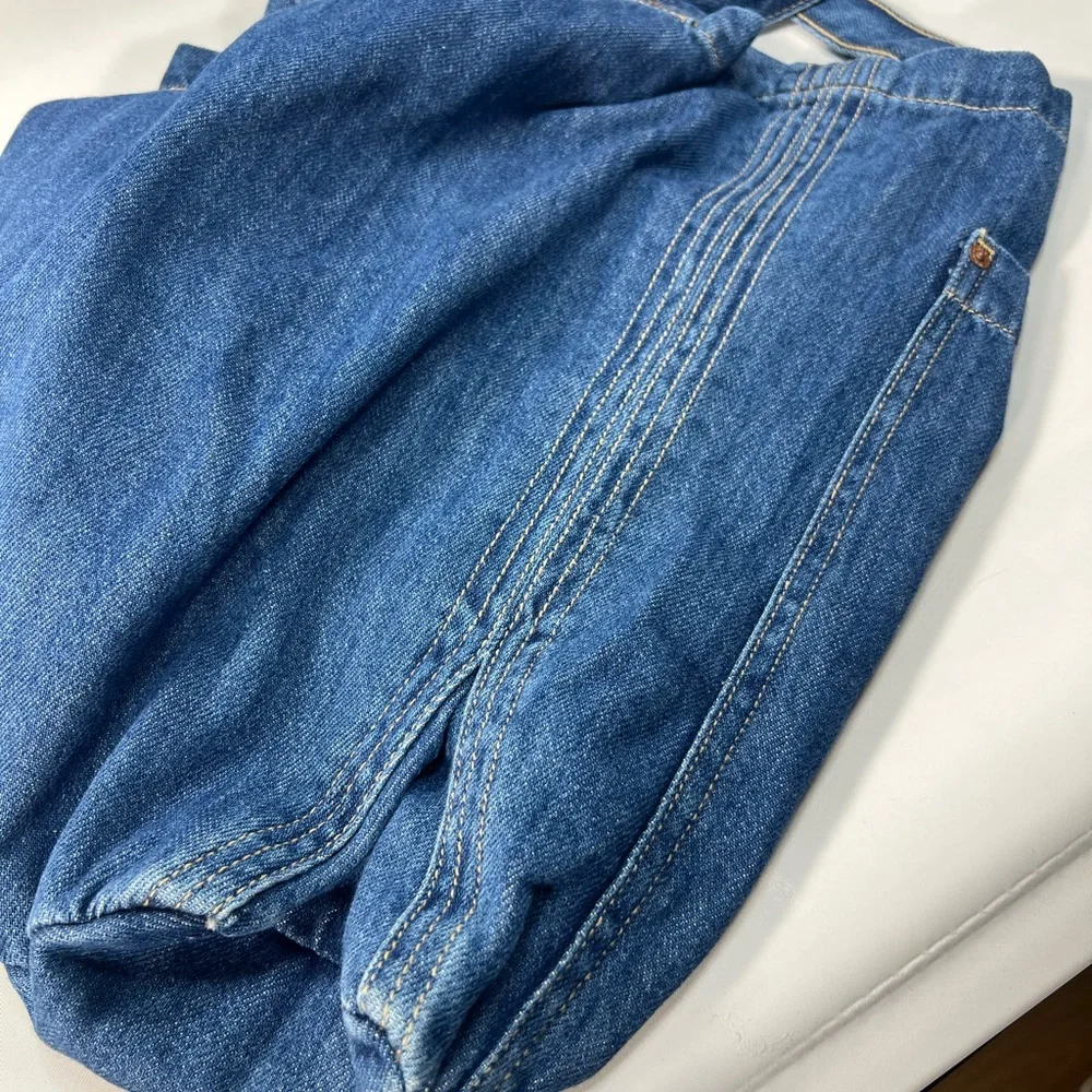 Denim Tote Bag, Large Size, Hidden Los Angeles Jeans Y2K Inspo - Picture 5 of 6